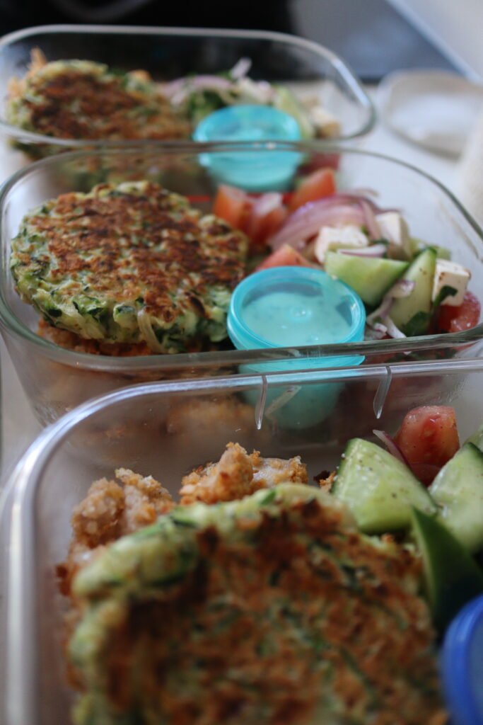 Zucchini fritter meal prep gallery